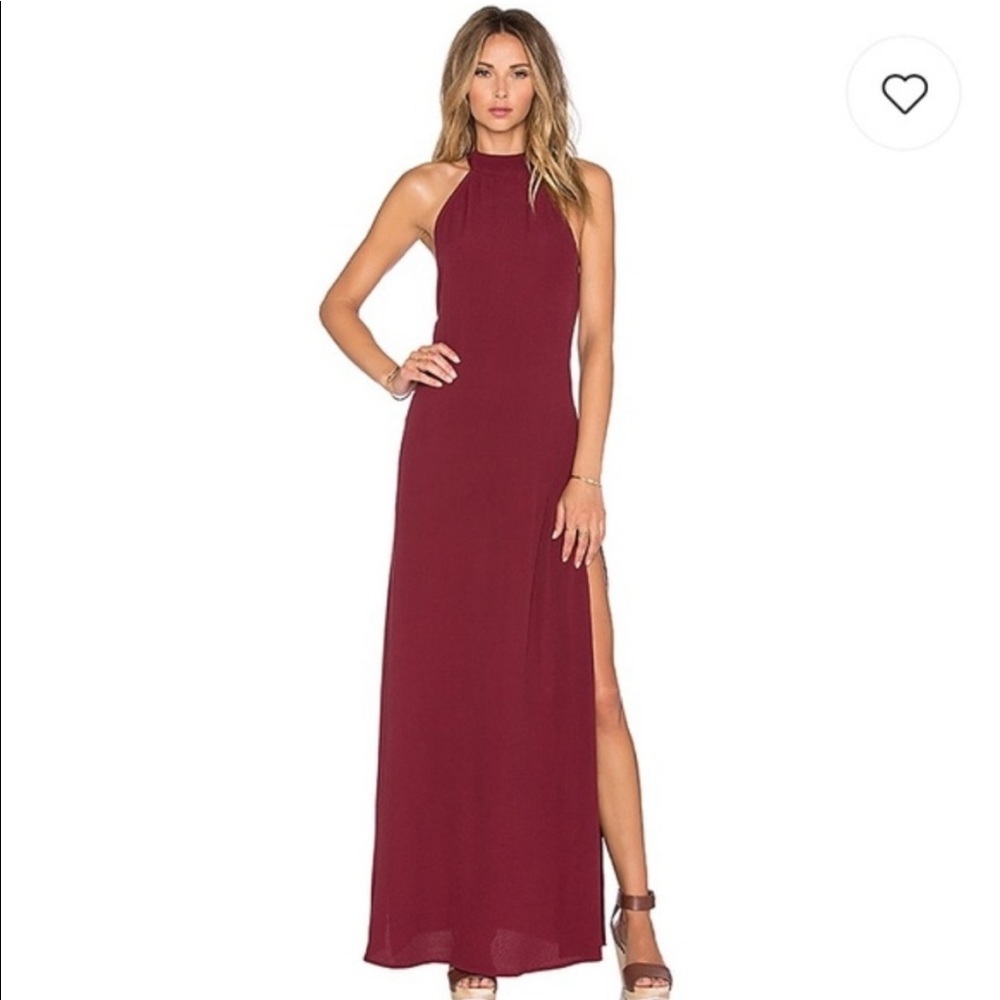 Never worn Flynn Skye The Tyra Backless High Neck Maxi Dress
